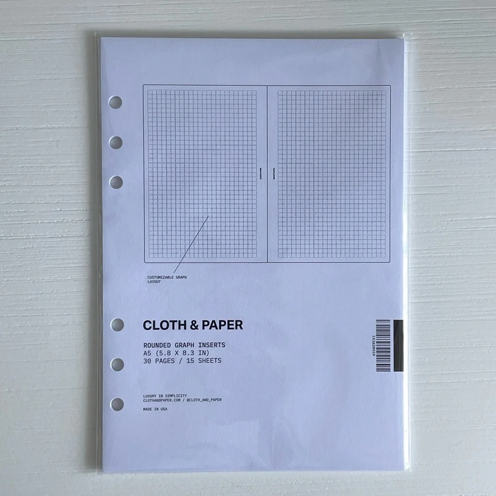 Cloth & Paper A5 Rounded Graph Paper | June Intention Box